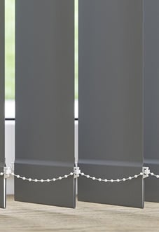Palermo (Blackout), Dark Grey - Vertical Blind Slats